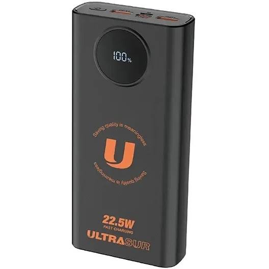 پاوربانک اولتراسور Ultrasur مدل  U-P10 ظرفیت ۲۰۰۰۰ میلی‌آمپر ساعت ۲۲.۵ وات فست شارژ PD با نمایشگر دیجیتال